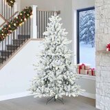  Umjetno božićno drvce s nogom Bijelo 240 cm PVC i čelik Cijene