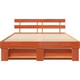  Krevetna konstrukcija s uzglavljem Voštano smeđa 150 x 200 cm | shoptok.hr