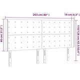  Vzglavje z ušesi temno sivo 203x16x118/128 cm žamet, (20792655) | Shoptok.si