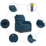  Masažni naslonjač plavi baršunasti | shoptok.hr