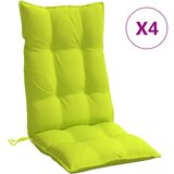 Jastuci za stolicu s visokim naslonom 4 kom zeleni od tkanine | shoptok.hr
