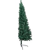  Umjetna polovica božićnog drvca LED s kuglicama zelena 150 cm | shoptok.hr