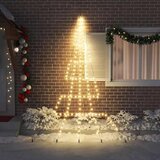 vidaXL LED božično drevesce med 168 LED Toplo bela 511 cm Kovina | Shoptok.si