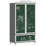 vidaXL Kreda omara ROROS Siva in bela 90 x 45 x 165 cm Konstruiran les, (5000131081) | Shoptok.si