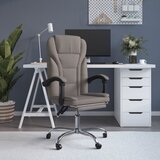  Uredski naslonjač od tkanine smeđesivi | shoptok.hr