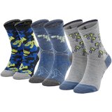 Skechers Športne nogavice 3PPK Boys Casual Glow In The Dark Socks Večbarvna | Shoptok.si