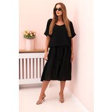 Kesi Włoski Women's cotton dress with a loose fit black Cijene