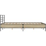  Okvir za krevet boja hrasta 120x190cm konstruirano drvo i metal | shoptok.hr