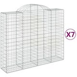  Lučne gabionske košare 7 kom 200x50x160/180cm pocinčano željezo | shoptok.hr