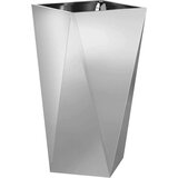 vidaXL Cvetlično korito srebrna 40 x 40 x 75 cm Cinkana jeklena | Shoptok.si