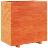 vidaXL Vrtno cvetlično korito voščeno 70x40x72,5 cm trdna borovina | Shoptok.si