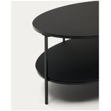 Kave Home Črna mizica s stekleno mizno ploščo 65x110 cm Fideia – | Shoptok.si