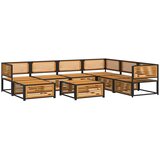  8-dijelna set vrtnih sofa s jastucima masivno bagremovo drvo | shoptok.hr