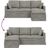 SOFA Svijetlo siva 198 x 134 x 80 cm Baršun | shoptok.hr