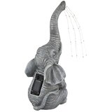 Globo Solarna dekorativna svetilka Slon (Do x Š x V: 13,5 x 13 x 32,5 cm, Siva) | Shoptok.si