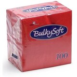 BulkySoft salveta crvena 33x33cm 100/1 2sl (20 pak) ( 154-C32190E10 ) | ePonuda.com