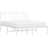  Metalni okvir za krevet s uzglavljem bijeli 135x190 cm | Eponuda.ba