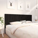  Uzglavlje za krevet crni 205,5 x 4 x 100 cm od masivne borovine | Eponuda.ba