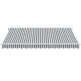 Tenda na ručno uvlačenje antracit i bijela 400 x 350 cm | shoptok.hr