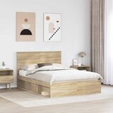  Krevetna konstrukcija Sonoma 140 x 190 cm Čvrsto borovo drvo | shoptok.hr