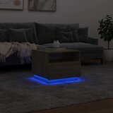  Stolić za kavu s LED svjetlima boja hrasta sonome 50x49x40 cm | shoptok.hr