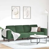  Tkaninska sofa s jastukom Tamnozelena 208 cm Baršunasta tkanina | shoptok.hr