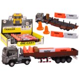 Kamion s prikolicom 1:24 TIR + cestovne barikade - sivi | shoptok.hr