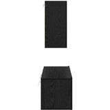 vidaXL Set TV ormarića s policom s pohranom s vratima 4 pcs Crni hrast 120 x 30 x 30 cm | shoptok.hr