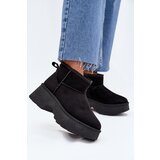 Boto Women's Low Slip-On Insulated Snow Boots with Fur Black Mavelle | Shoptok.si