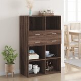  The Living Store Visoka omara rjavi hrast 80x42,5x124 cm inženirski les - Visoka Omarica, (21496492) Cene