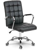 Benton uredska kožna fotelja, crna | shoptok.hr
