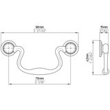 SIRO Ručka za namještaj antik 78 mm | shoptok.hr