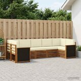  Set vanjskih sofa 6 kom. Prirodna i krem Smeđa | shoptok.hr