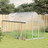  Staklenik s okvirom srebrni 445 x 169 x 195 cm aluminijski cijene