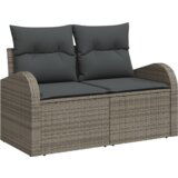  Vrtna garnitura - 9-dijelni set vrtnih sofa s jastučićima sivi poli ratan akacije | shoptok.hr