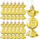 INF Božični Mini Sladkarije Okraski - Komplet 6, Praznični Okraski za Obešanje Gold, (5000078497) | Shoptok.si