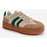 EVENTO Women's Platform Sneakers in Beige-Green Nesonice | Shoptok.si