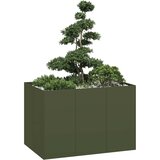 vidaXL Sadilnik olivno zelena 120x80x80 cm Jeklo Cene