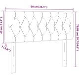  LED uzglavlje tamnosmeđe 90 x 7 x 78/88 cm od tkanine | shoptok.hr