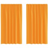 vidaXL Voile zavjese s džepovima za šipke 2 kom. narančaste - Narančasta 140 x 175 cm 1 s džepovima za šipke | shoptok.hr