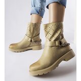 Gemre Green lace-up ankle boots with chain Procopio | ePonuda.com