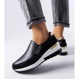 Gemre Black lace-up wedge sneakers Vernon | Shoptok.si