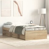  Okvir kreveta boja hrasta sonome 75x190 cm mali za jednu osobu | shoptok.hr