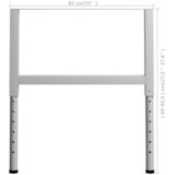  Okviri za radni stol 2 kom metalni 85 x (69 - 95,5) cm sivi | shoptok.hr