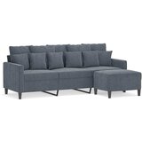  Trosjed s tabureom tamnosivi 180 cm baršunasti | shoptok.hr