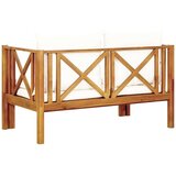 vidaXL Vrtna klop za 2 osebi z blazinami 122 cm trden akacijev les | Shoptok.si