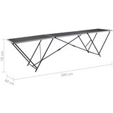 vidaXL sklopivi stol za lijepljenje od MDF-a i aluminija 300 x 60 x 78 cm | shoptok.hr