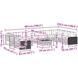  Setovi sofa 11 kom. Čvrsto drvo akacije | shoptok.hr