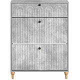  Ormar za cipele ALKMAAR 78 x 24 x 103 cm Konstruirano drvo - Betonska siva | shoptok.hr