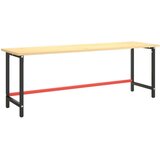 vidaXL Okvir za delovno mizo mat črn in mat rdeč 220x57x79 cm kovinski | Shoptok.si